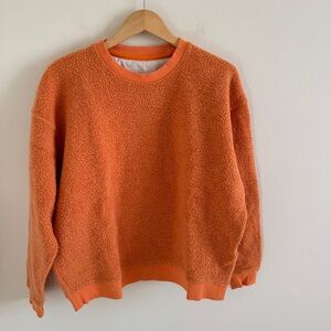 Outdoor Voices Orange Fleece Pullover XL